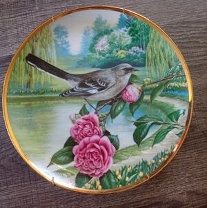 Vintage 'American Song Birds' Decorative Plate
